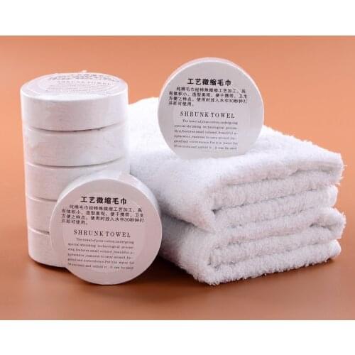 Travel Outdoor Disposable Compressed Towel Portable Cotton Mini Face Care Towels for Camping Water Wet Wipe Moistened Tissues