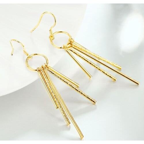 Wholesale Gold color women wedding hook Earring Jewelry charms Cute Fashion Christmas gift Lover hot sale gift AE070