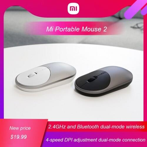Original Xiaomi Mi Mouse Wireless 2.4GHz Portable gaming mouse Aluminium Alloy ABS MaterialWiFi Bluetooth 4.0 Control Connect