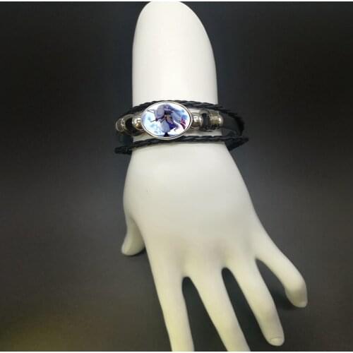 2019 New Fashion Popular Japanese Anime Inuyasha Snow Shou Maru Rope Leather Woven Bracelet Charm