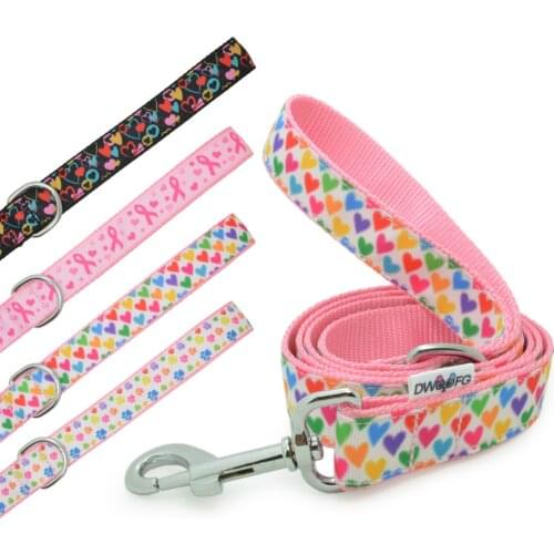 4FT 5ft Heart Love Paw Dog Leashes Strong and Durable Leash,1" Wide Dog Leashes for Medium and Large Dogs Training Dog Leash
