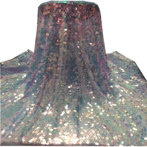 SJ Lace Latest French Nigerian Laces Fabrics With Sequins African Lace Fabric High Quality French Tulle Lace Material qc3-99