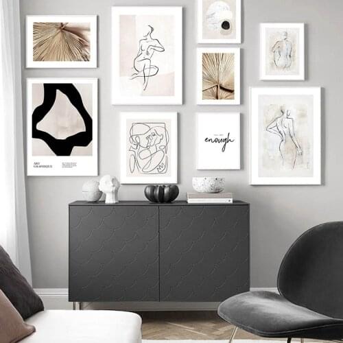 Modern Small Fresh Figure Line Picture Nordic Simple Home Decor Art Wall Canvas Painting for Living Room Bedroom Decor Poster
