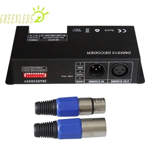 LED RGB Controller DMX512 Decoder 8A DC12-24V 3 Channels JM-DMX-T3CH with High Quality 3 Years Warranties