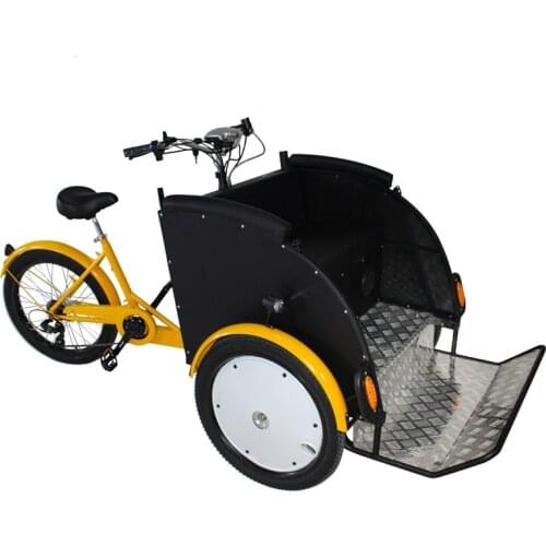 3 Wheels Velo Taxi Battery Rickshaw Electric Pedicab Bicycle Tricycle for Sale