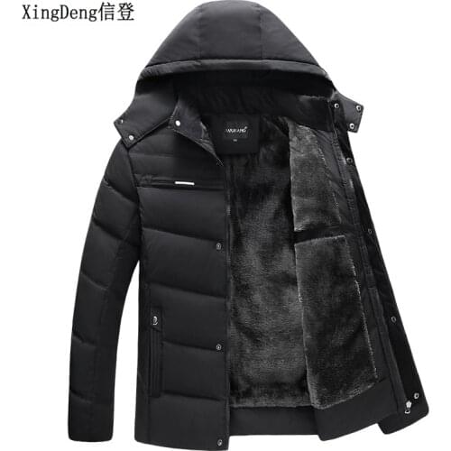 XingDeng 2018 New Cotton Winter warm jackets fashion Clothing Brand waterproof Jacket And Coat Winter Men Regular Formal Arrival