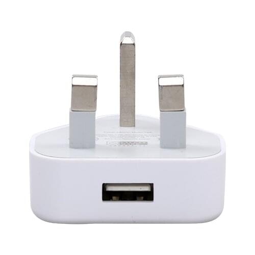 DC 5V 1A Output One USB UK Plug Charger Iron Plug Power Adapter Used for iPhone Sumsung Sony Huawei Mobile Phones Tablet PCs
