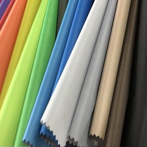 63D 210T Thin Polyester Taffeta Fabric Silver Waterproof Coated Fabric For DIY Sunshade Awning Dustproof Cloth Car Cover