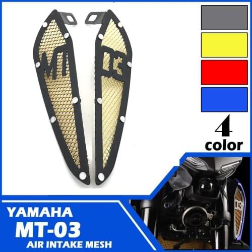 1 pair Motorcycle Fuel Tank Air Intake Mesh Inlet Decorative Decorative Guard Cover For YAMAHA MT03 2020-2021 Decoration Cover
