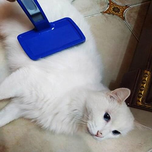 1Pcs Pet Dog Cat Comb One-Click Self-Cleaning Manual Plastic Push Hair Removal Brush Removes Undercoat Tangled New