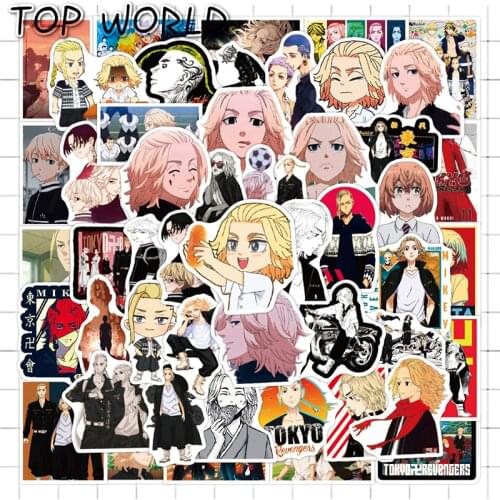 10/50Pcs/set Tokyo Revengers Cartoon Anime Mixed Stickers For Luggage Diy Case Helmet Kid Laptop Guitar Decals Phone Skateboard