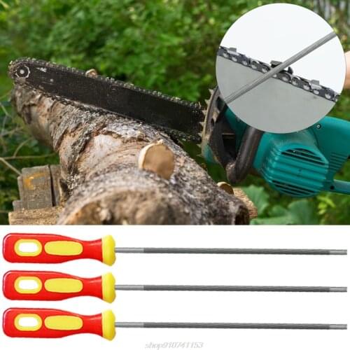 3pcs Round High Carbon Steel Sharpening Chainsaw Saw Chain Files Sharpener for Woodwork Chainsaw 4/4.8/5.5mm J09 21 Dropship