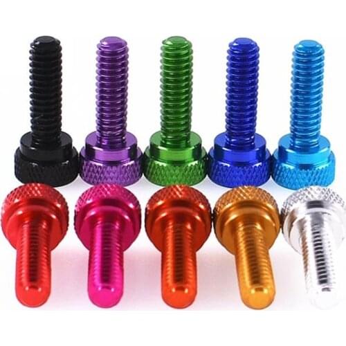 5Pcs 1/4-20 Colorful Knurled Hand Screws Telescope Camera Quick Release Holding Step Screw Aluminum Alloy