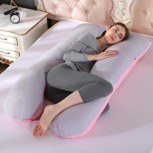 70*130 cm Cushion Cover Side Sleep Fabric Multifunction Pregnancy Pillow Case Cotton Comfort Soft Cover U-Type Maternity Women