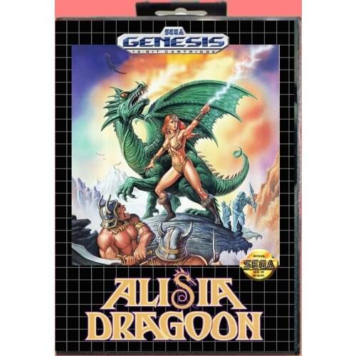 Alisia Dragoon 16 Bit MD Game Card Include Retail Box For Sega Genesis & Mega Drive