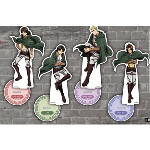 Anime Attack on Titan Erwin Smith Levi·Ackerman Acrylic Stand Figure Display Model Plate Cosplay Desktop Decor Christmas Gift