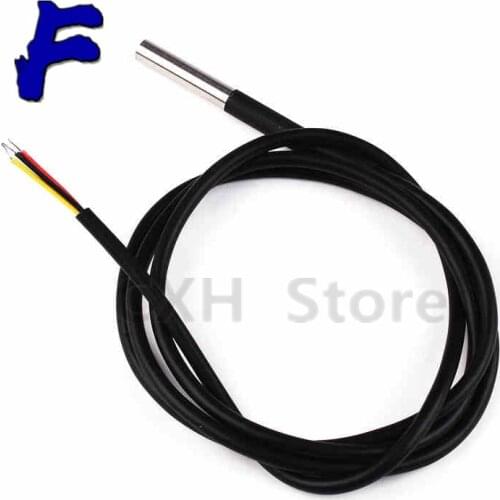 1PCS DS1820 Stainless steel package Waterproof DS18b20 temperature probe temperature sensor 18B20 For Arduino
