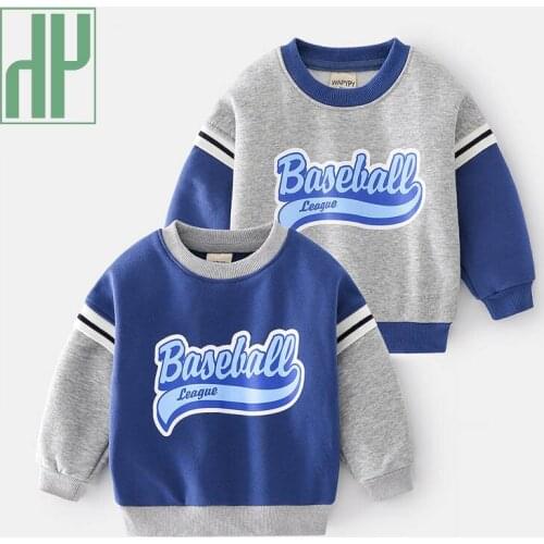 HH Kids Spring Cartoon Sweatshirts for Boys Fake Two Sport Childrens Clothing Baby Toddler Cotton Top Clothes Boy Outerwears