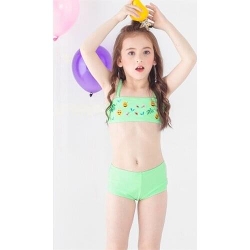 Kids Bikini 2019 Summer Beach Girls Swimwear Strap Children Two Pieces Bathing Suit Baby Girl Swimwear Costume for 3-8years