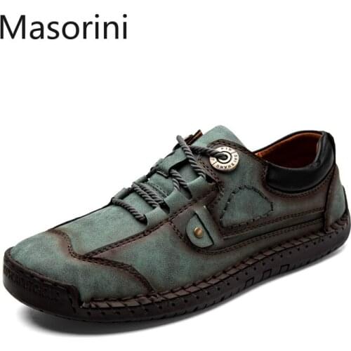 Designer 2021 New Autumn Soft Men Casual Shoes Leather Handmade Men Loafers Rome Flat Moccasins Outdoors Men Sneakers 38-48