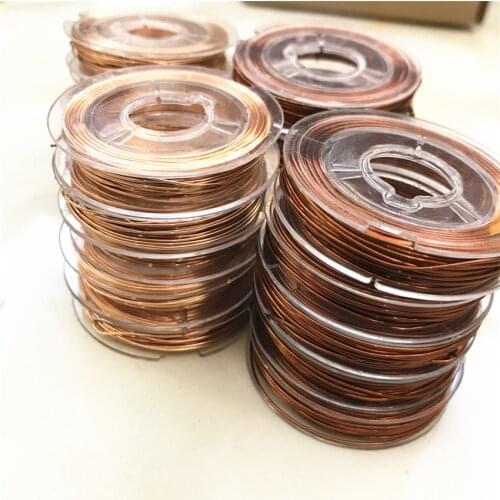 1PC 10m Polyester Enameled Copper Wire Motor Copper Wire For DIY Motor Copper Wire Accessories Diameter 0.2mm/0.3mm/0.5mm/0.6mm