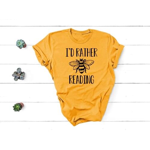 I'd rather be beading t-shirt hipster funny stylish cotton tee bees unisex slogan graphic shirt bees aesthetic trendy tops