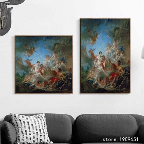 No frame classical religious figures nude fly angels canvas printings oil painting printed on cotton wall art decoration picture