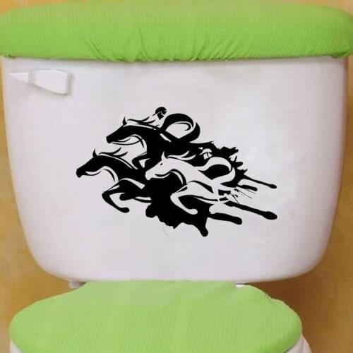 Horse Racing Fashion Home Decor Vinyl Wall Sticker Toilet Decal 6WS0184