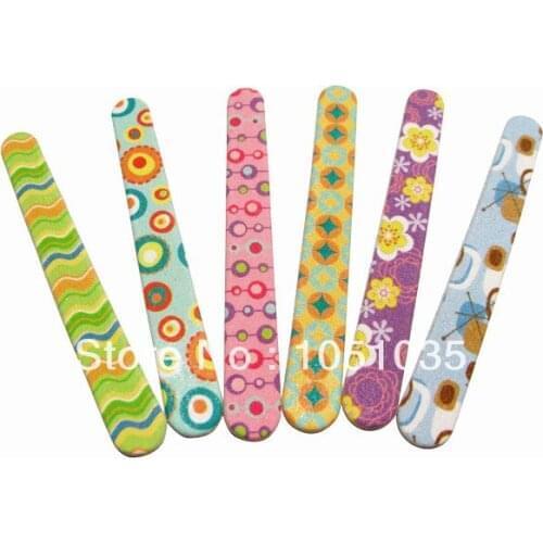 400 pcs mix colour wood nail file mini cute nail file nail manicure tool nail art file free shipping