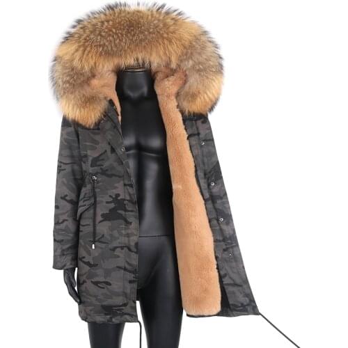2021 New Men Real Fur Coat Natural Fox Fur Collar Hood Warm Streetwear Long Parka Outerwear Winter Jacket Waterproof