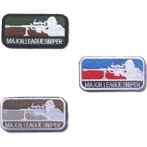 Sniper Major League 3D Embroidered Armband Military Tactics Special Force Morale Badge Army Fan Clothing Backpack Hat Patch