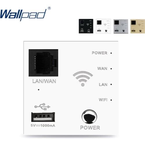 Wallpad Wall Embedded Router Wifi Repeater USB Charger Function Key For Moduler only 52*52mm
