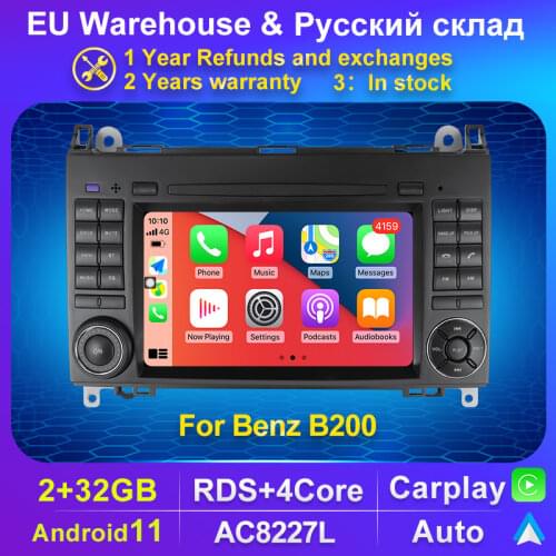 NaviFly Android 10 2G+32G Car Radio RDS USB SD Player For Mercedes Benz B200 A B Class W169 W245 Viano Vito W639 Sprinter W906