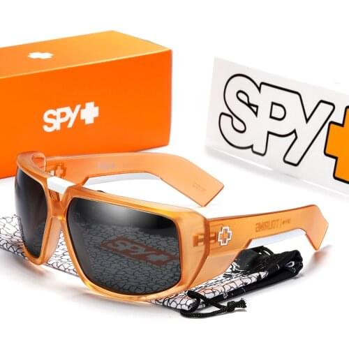 SPY TOURING Mens Polarized Sunglasses Sports 1.1mm Thickness Polarization Sun Glasses Quality 5-Barrel Hinges Original Box