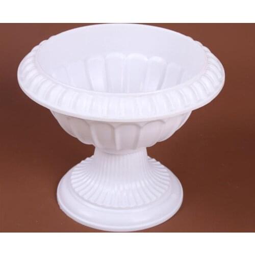 2pcs/Lot European Style Roman Pots White Color Plastic Pillars Road Flowerpots Wedding Props Event Party Decoration Supplies