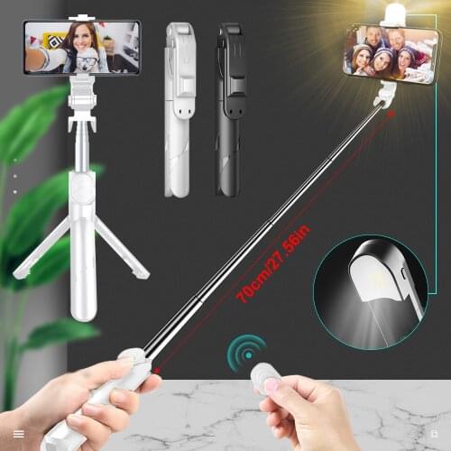 Tripod for Phone with Remote Control Fill Light Mobile Selfie Stick Tripod for Travel Recording Group Photo for xiaomi huawei