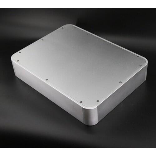 Rounded Aluminum Chassis Preamplifier Enclosure Audio DAC Decoder Case Tube Amplifier Housing 430MM*80MM*330MM BZ4308E