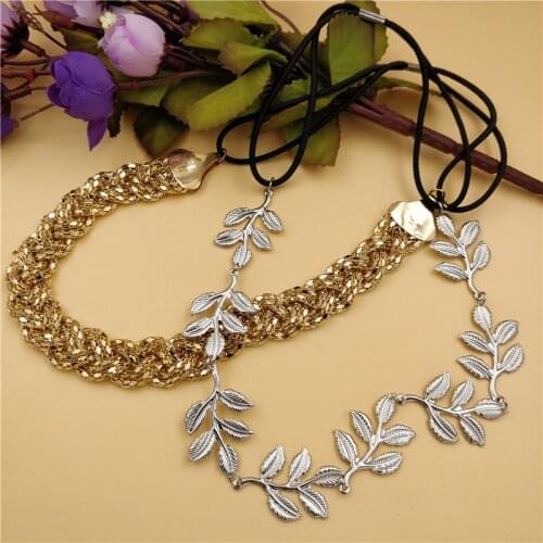 Women fashion alloy metal headband Head Chain for Party elastic Hair Band hair accessories Punk style prom