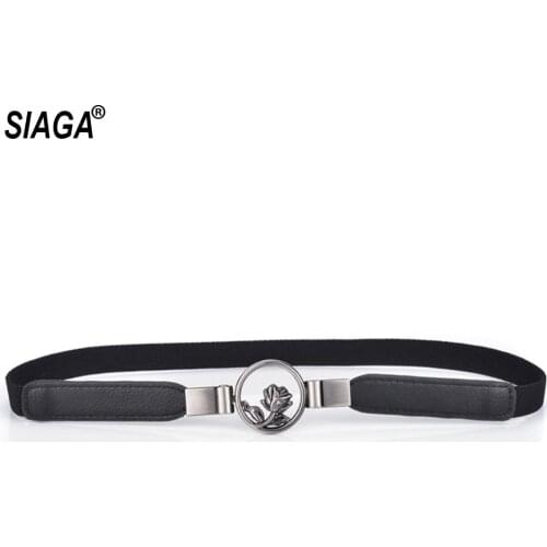 Female Bohemian Overcoat Wide Waist Rose Pattern Buckle Women Elasticity Lady Elastic Cummerbunds for Women 1.5cm AK048