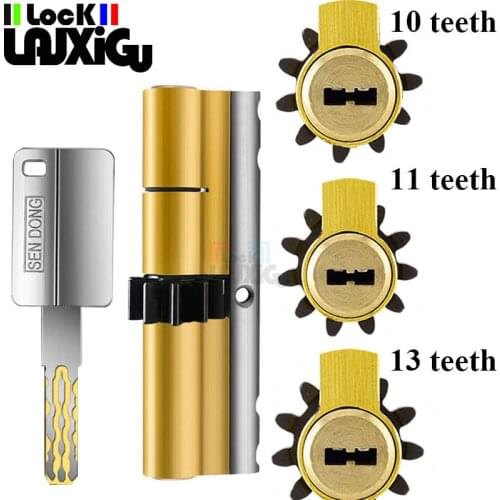 Gear door lock 11 tooth lock core 12 tooth lock 13 tooth lock outdoor door lock anti-theft door Lock cylinder Tooth lock