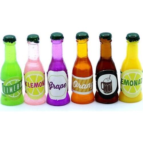 20pcs Resin Flatback Cocktail Food Play Kawaii Wine Craft Bottle Cabochon DIY Scrapbooking Bows For Embellishments Toys