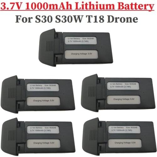 Original Battery for SJRC S30W S30 T18 Drone RC Quadcopter spare parts 3.7V 1000mAh Lipo battery for S30W Rechargeable Battery