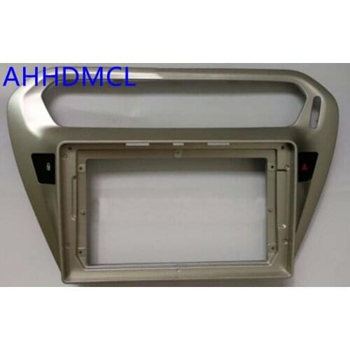 Car Fascias Navigation Fascia Dash Frame Kit For 9" Universal Android Multimedia Player For Citroen C-Elysee 2008 2009 2010~2018