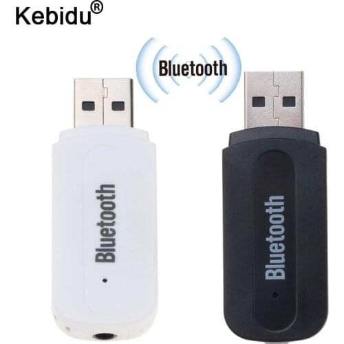 Kebidu Mini USB Bluetooth Receiver Wireless Audio Car kit 3.5mm AUX USB Power for car Mp3 player Stereo Spearker phones