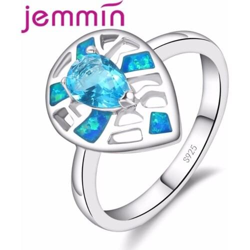 Drop Water Sample Design Bijoux Size Mulitiple Choice 6.7.8.9 S925 Sterling Sliver Hollow Exquisite Ring For Lady