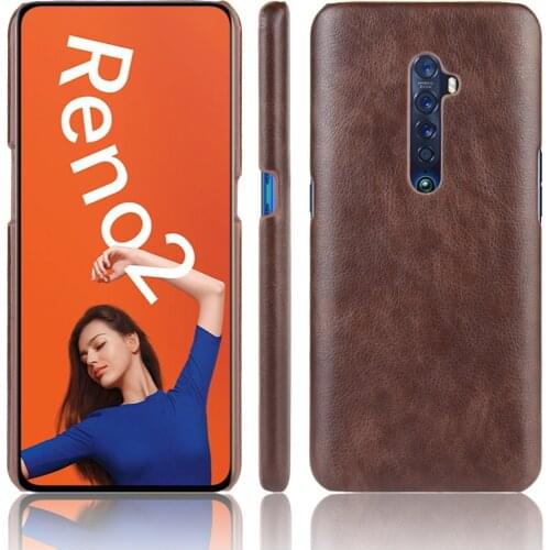 For OPPO RENO 2 ShockProof luxury PU Leather Hard Back Cover Case For OPPO RENO2 Phone Case