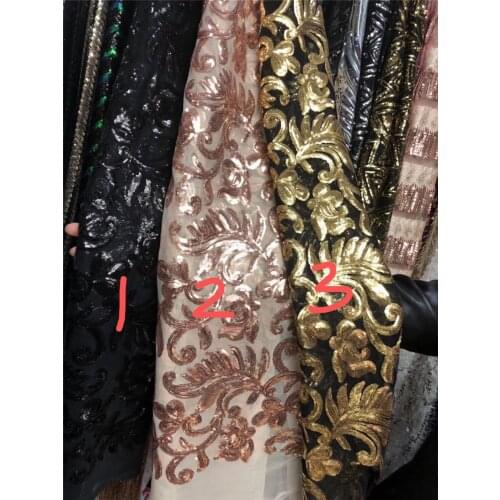 Embroidery tull net lace fabric with sequins JRB-3265 luxury romantic sequins lace for evening dress/fashion show