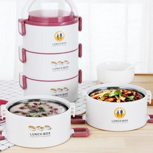 Multi-layer Thermal Lunch Box Stainless Steel Leak Proof Food Storage Container