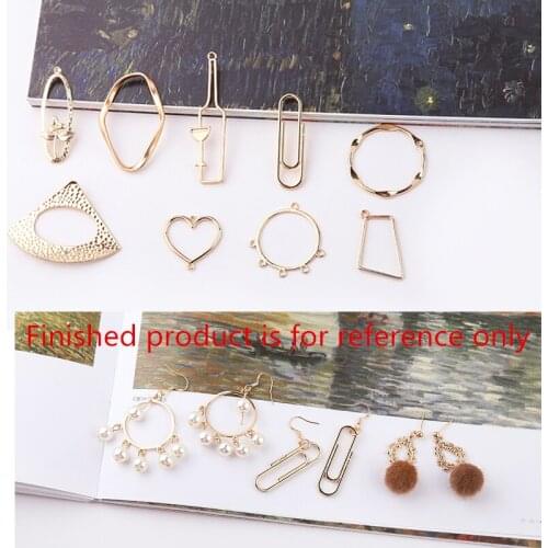 New style 30pcs/lot geometry square/ovals/hearts/rounds/Polygon shape alloy floating locket charms diy jewelry earrings pendants