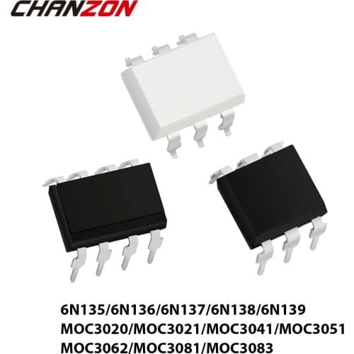 Optocoupler 6N135 6N136 6N137 6N138 6N139 MOC3020 MOC3021 MOC3041 MOC3051 MOC3062 MOC3081 MOC3083 DIP SOP Fast Opto Coupler Scr